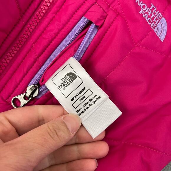 The North Face Girls Reversible Perrito Jacket 3-6 Months - Picture 10 of 13